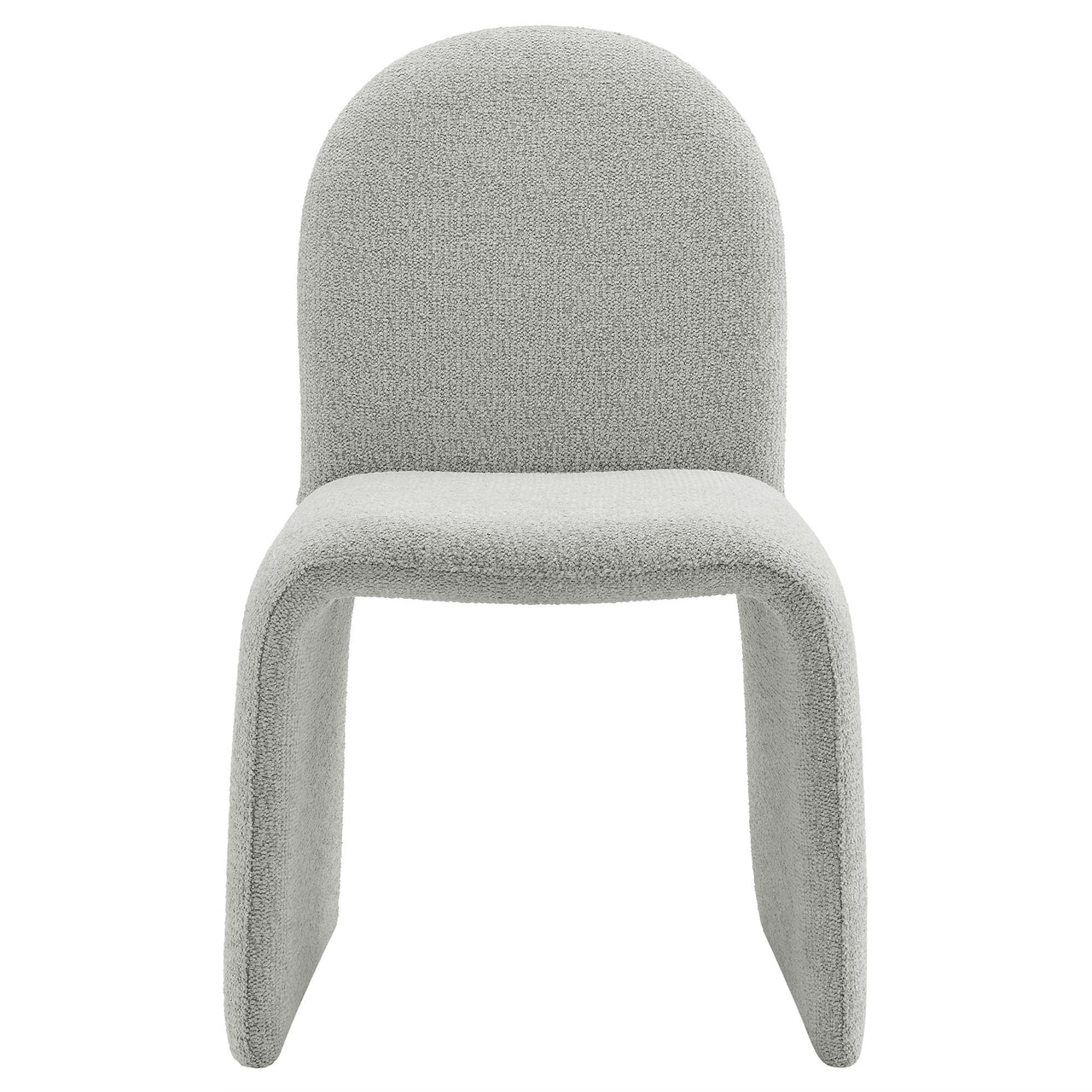 Olyndra Boucle Dining Chair, Light Gray