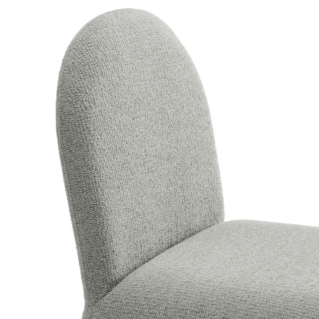 Olyndra Boucle Dining Chair, Light Gray