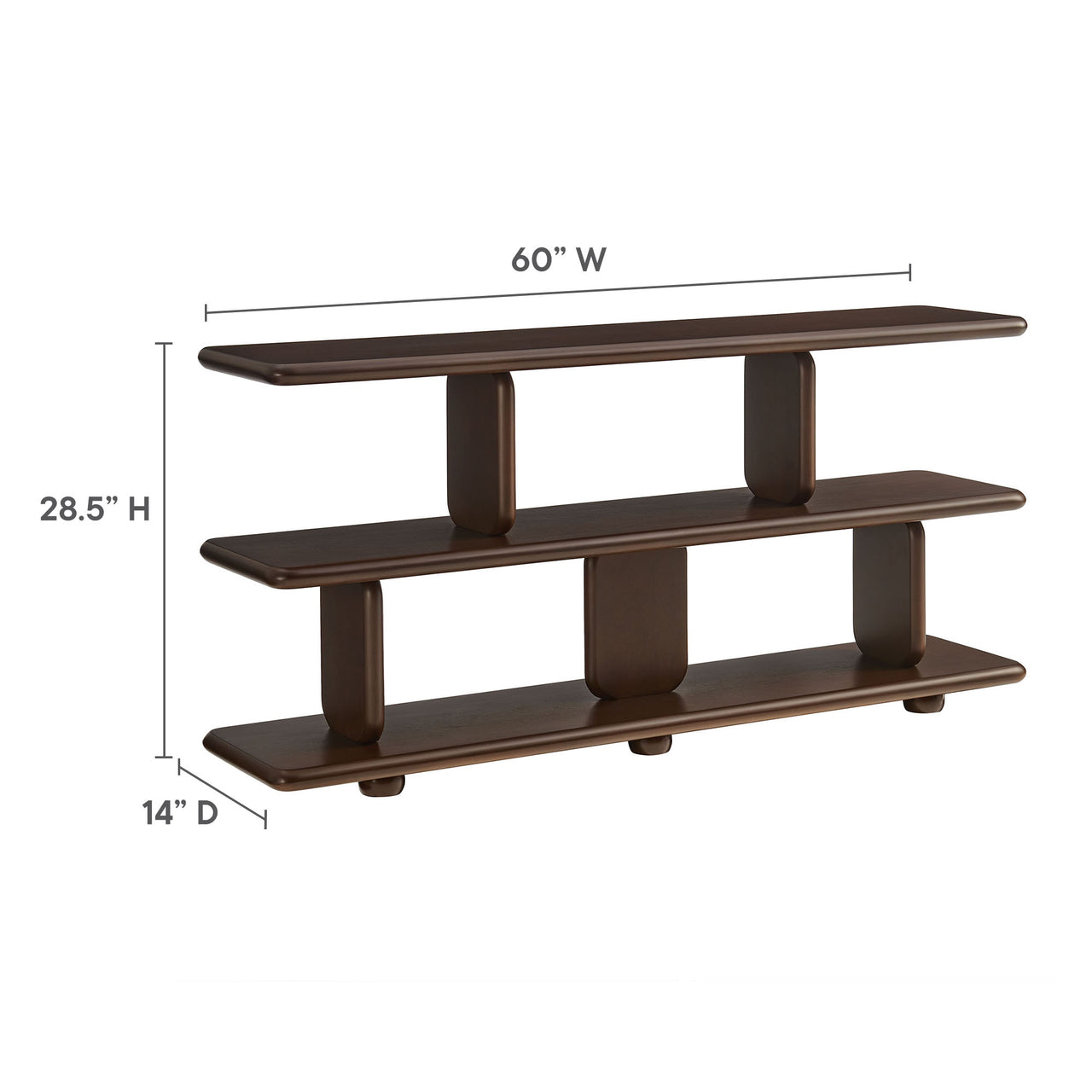 Luthienne Bookshelf, Walnut
