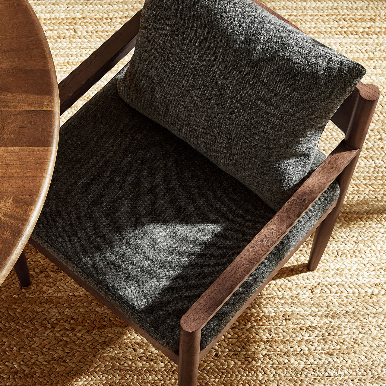 Zara Dining Armchair, Charcoal