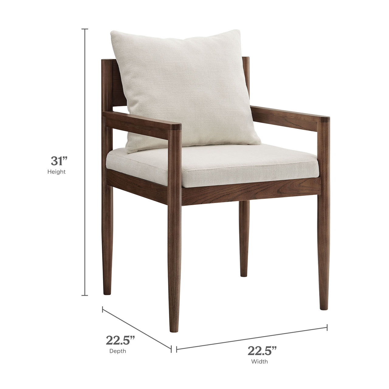 Zara Dining Armchair, Sand