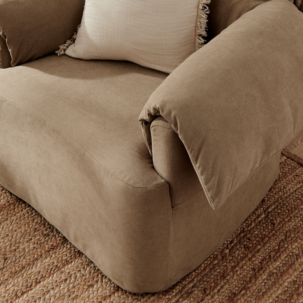 Spellcaster Fabric Accent Chair, Almond
