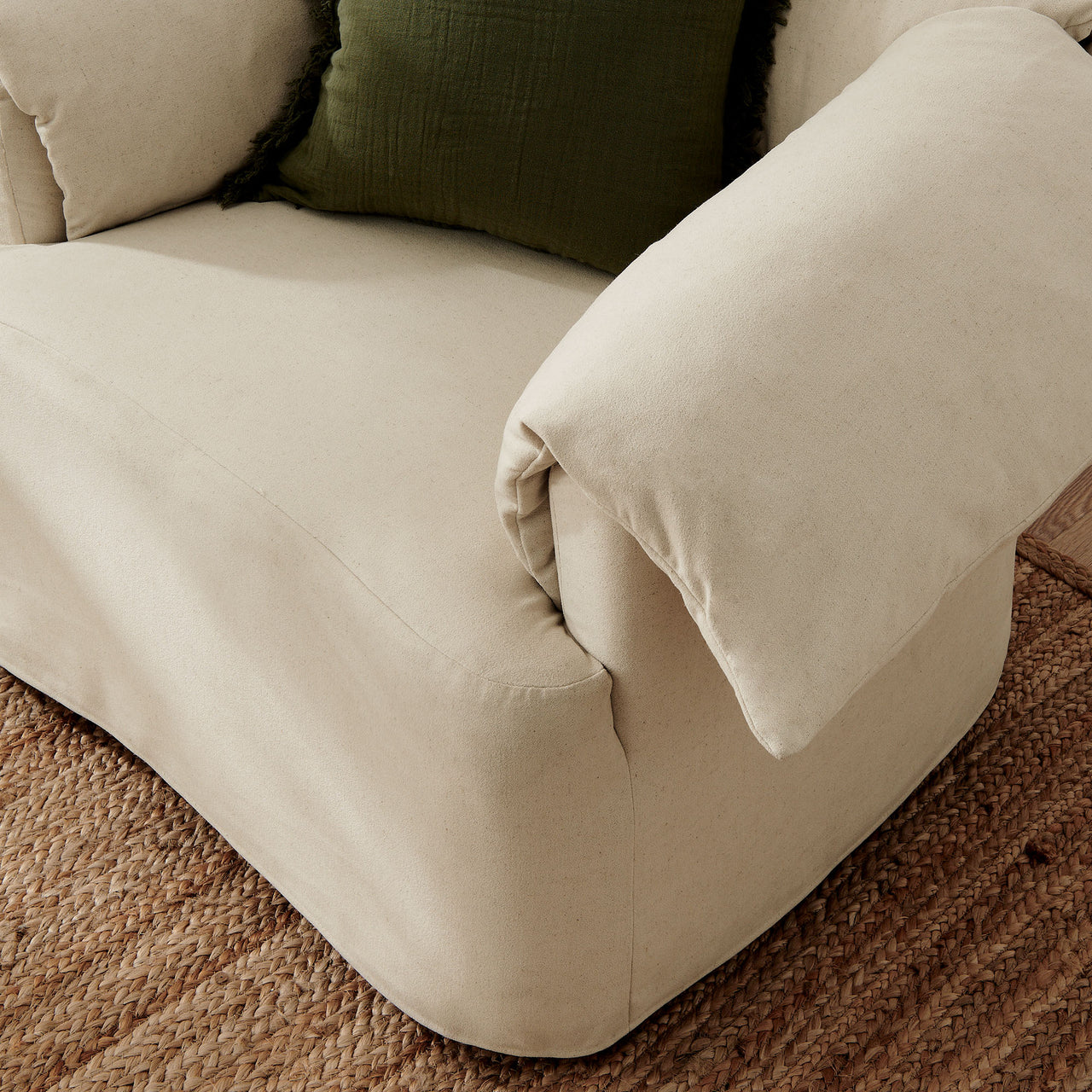 Spellcaster Fabric Accent Chair, Linen