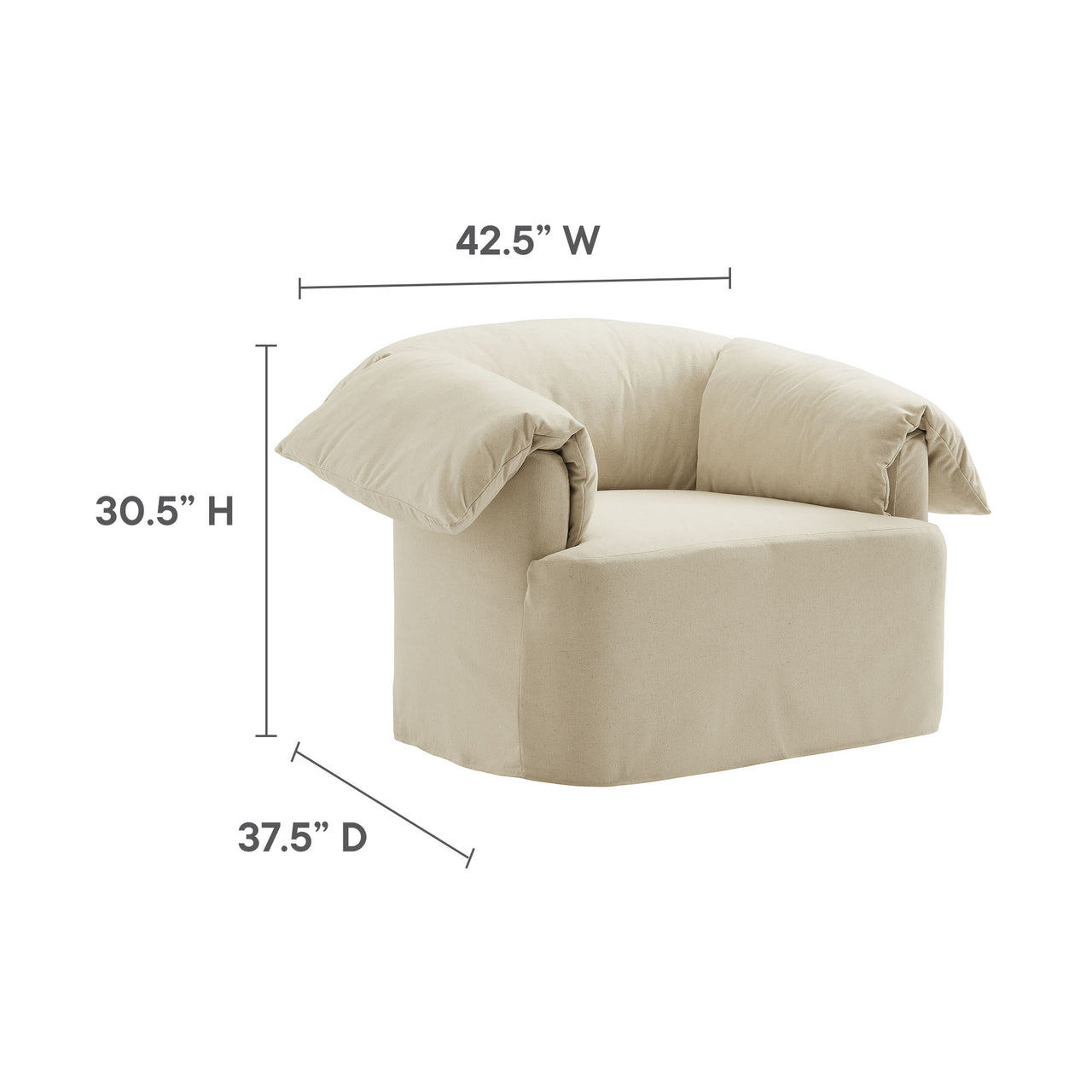 Spellcaster Fabric Accent Chair, Linen