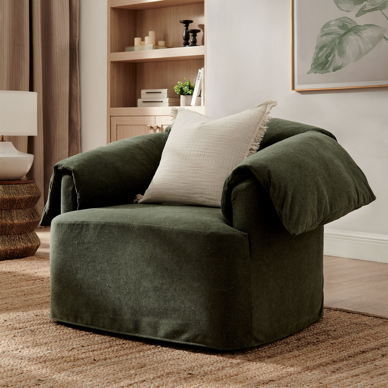 Spellcaster Fabric Accent Chair, Sage