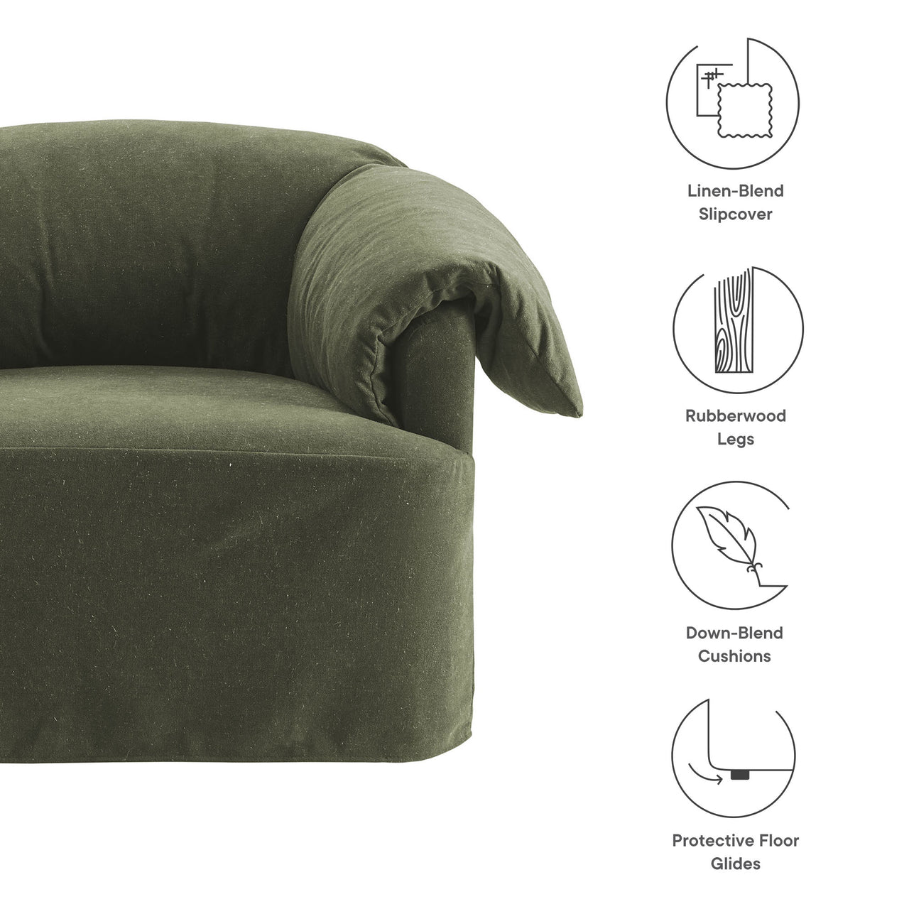 Spellcaster Fabric Accent Chair, Sage
