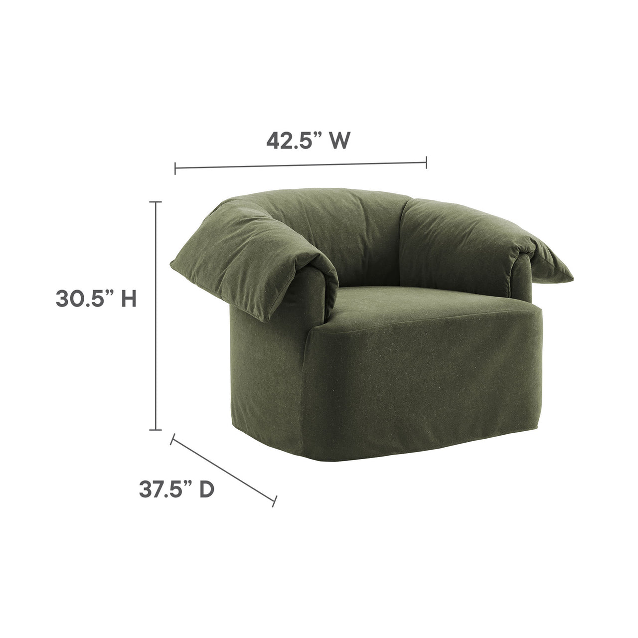 Spellcaster Fabric Accent Chair, Sage
