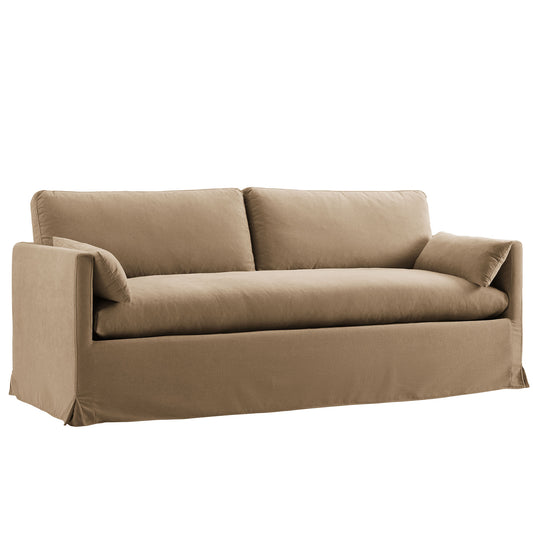 Cavari Fabric Sofa, Almond