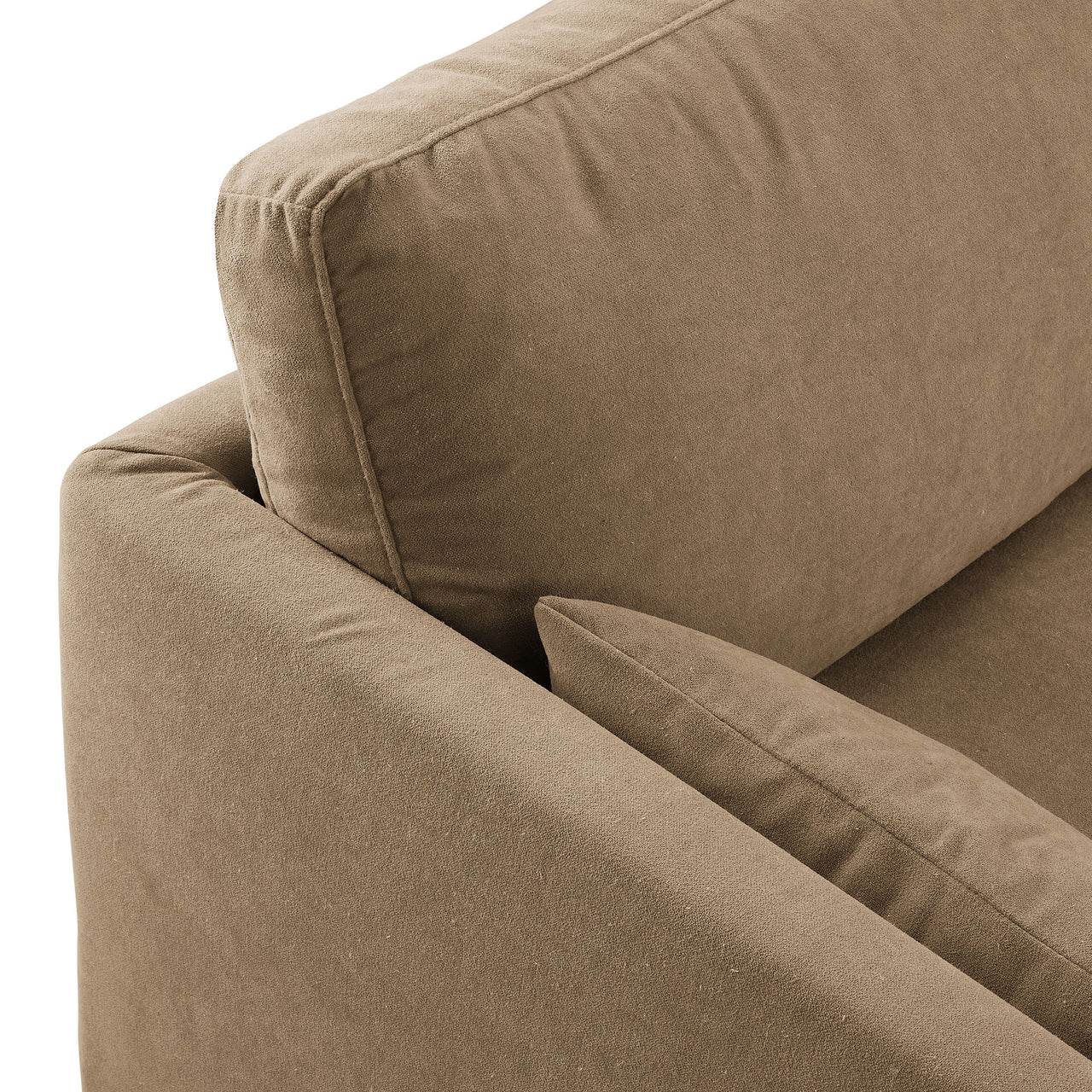 Cavari Fabric Sofa, Almond