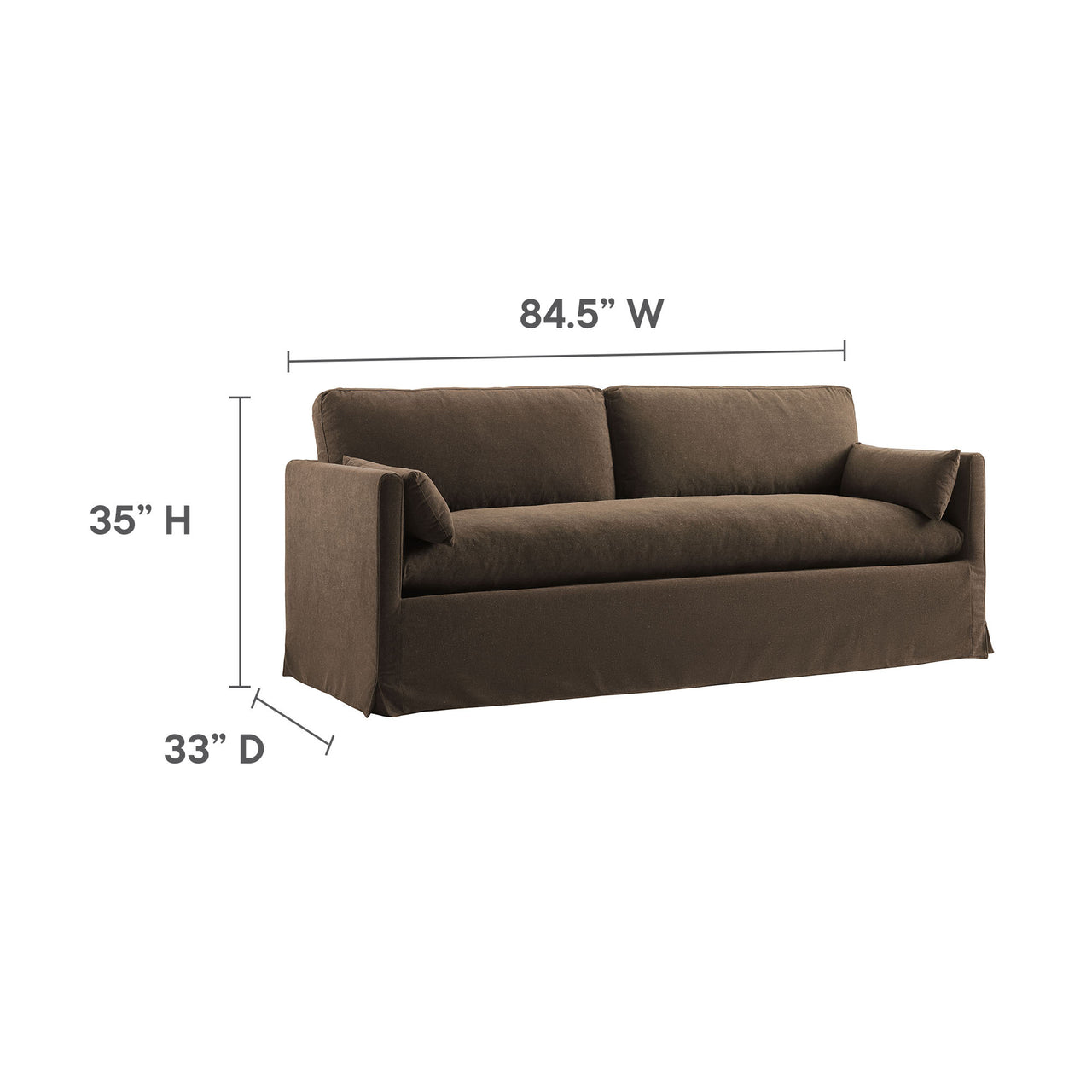 Cavari Fabric Sofa, Cocoa