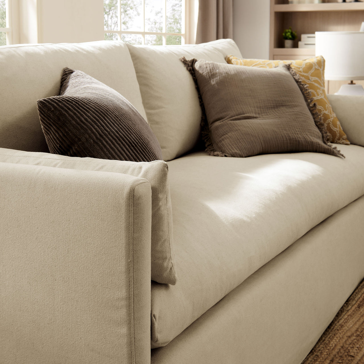 Cavari Fabric Sofa, Linen