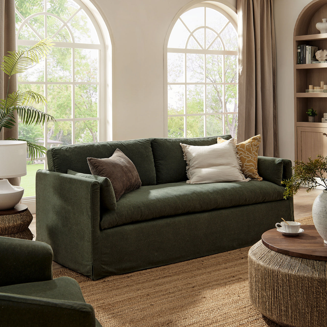 Cavari Fabric Sofa, Sage
