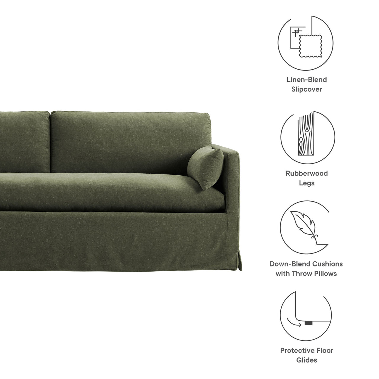 Cavari Fabric Sofa, Sage