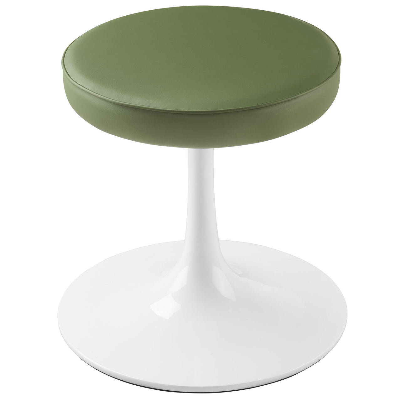 Ensemble Eco-Leather Round Stool, Leaf