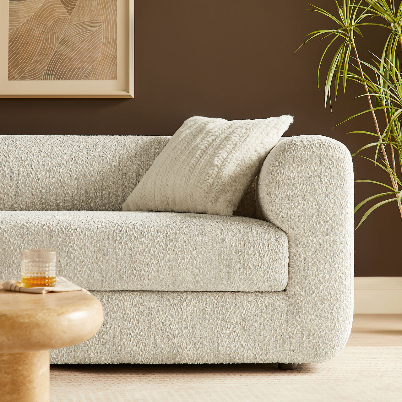 Guardian Upholstered Boucle Sofa, Ivory