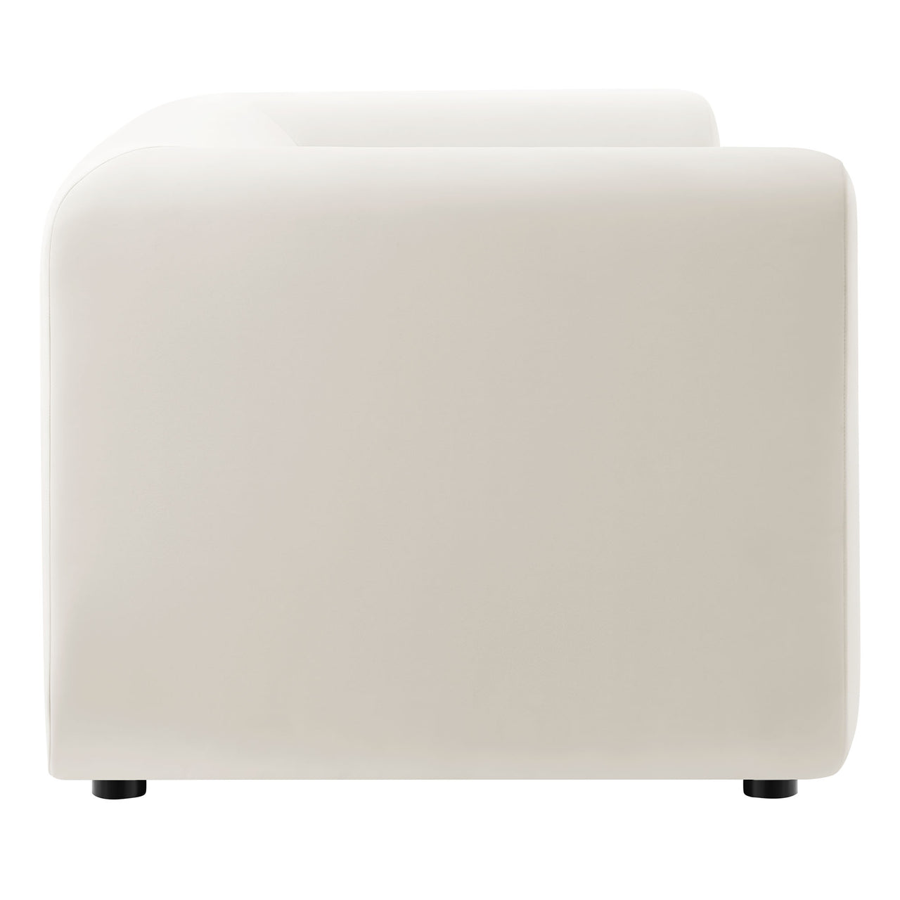 Guardian Upholstered Velvet Sofa, Chalk