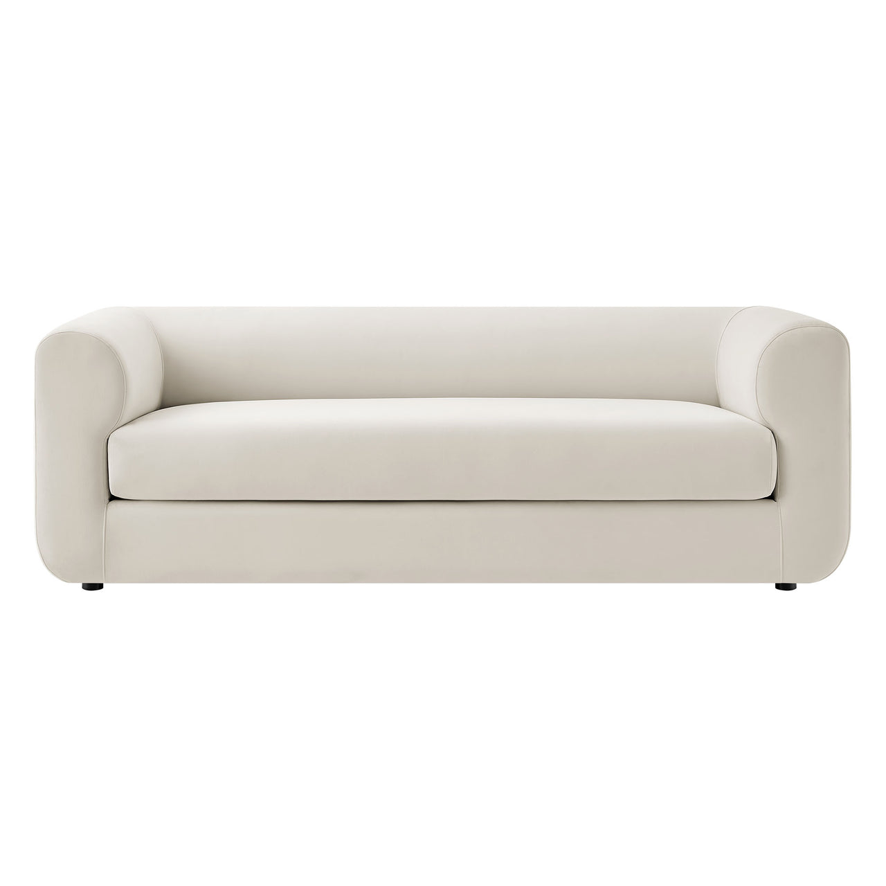 Guardian Upholstered Velvet Sofa, Chalk