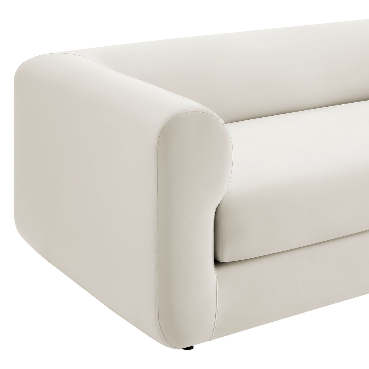 Guardian Upholstered Velvet Sofa, Chalk