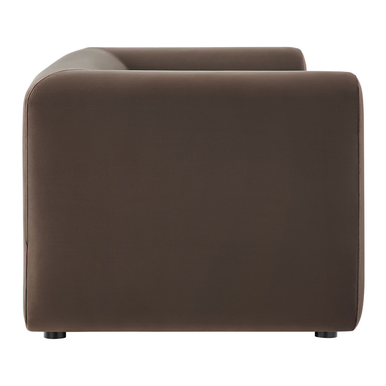 Guardian Upholstered Velvet Sofa, Chocolate Brown