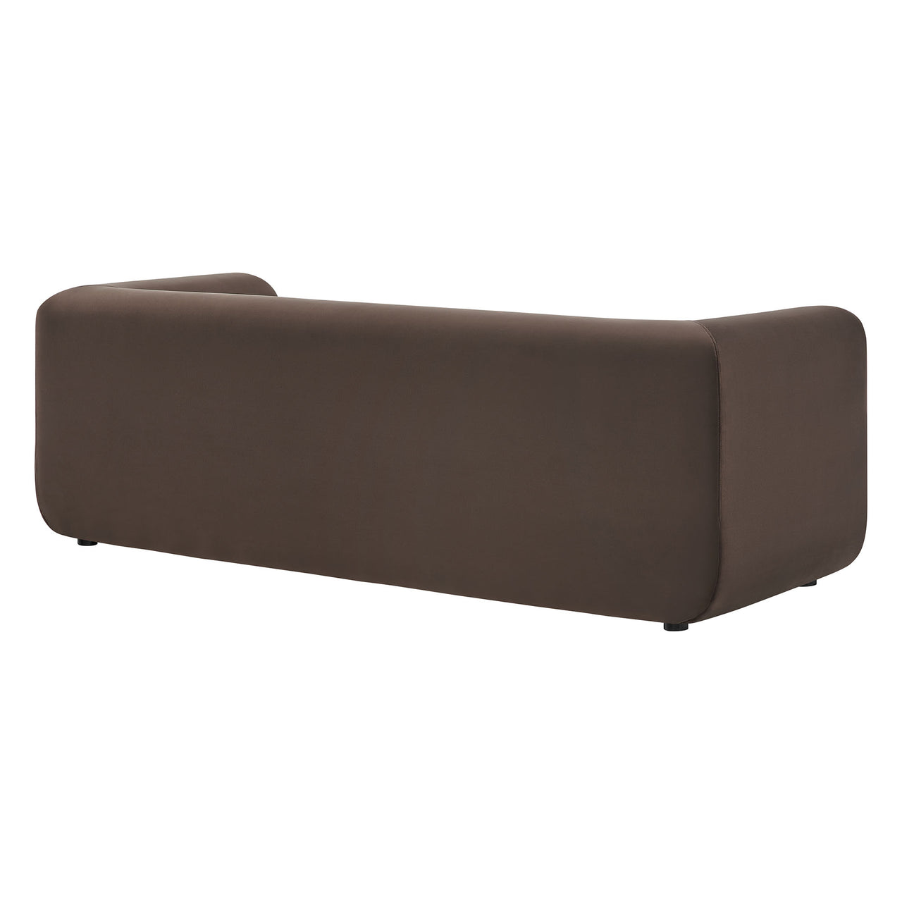 Guardian Upholstered Velvet Sofa, Chocolate Brown