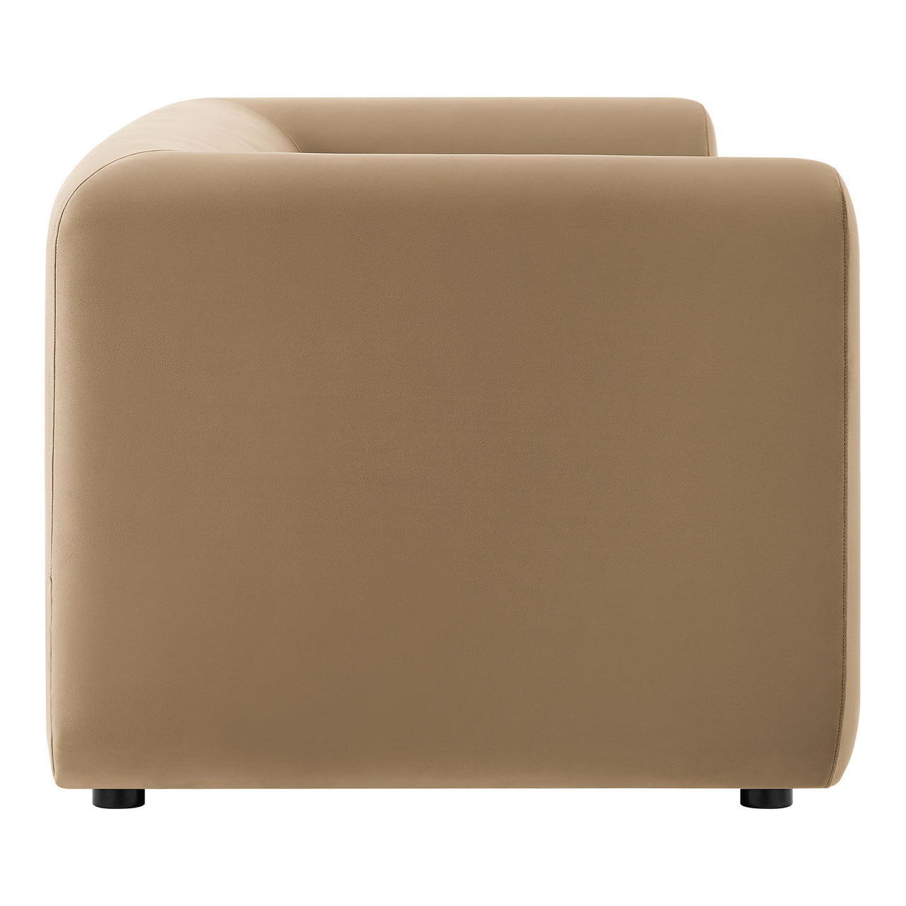 Guardian Upholstered Velvet Sofa, Taupe