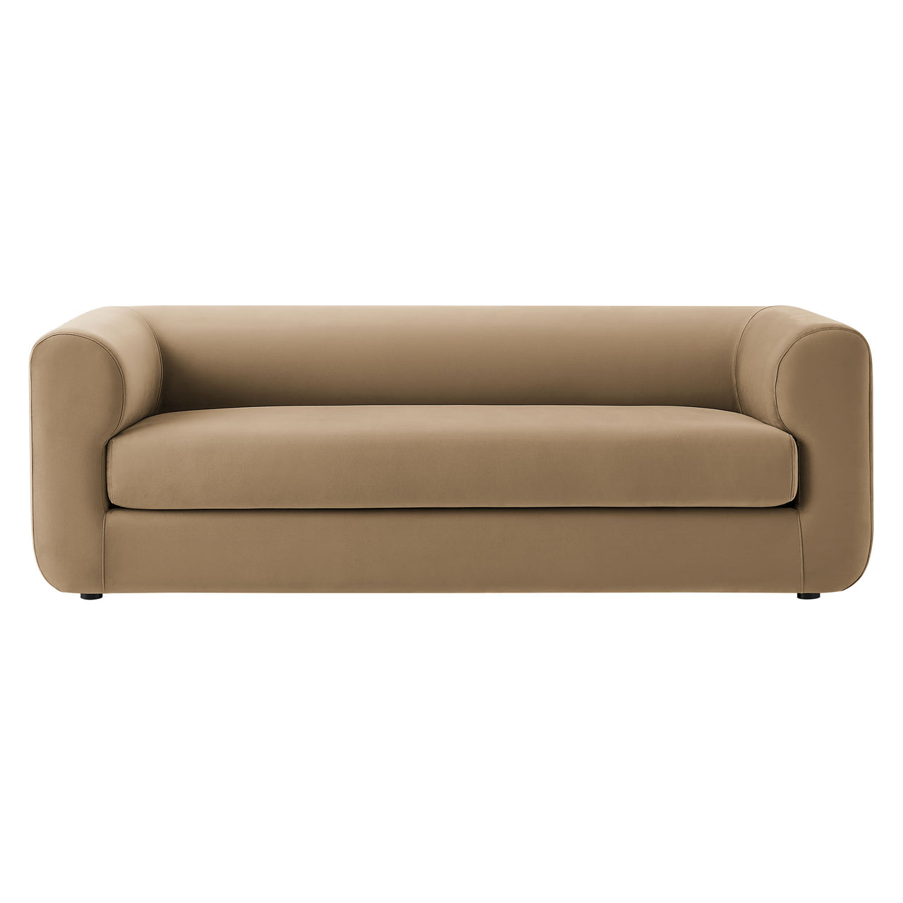 Guardian Upholstered Velvet Sofa, Taupe