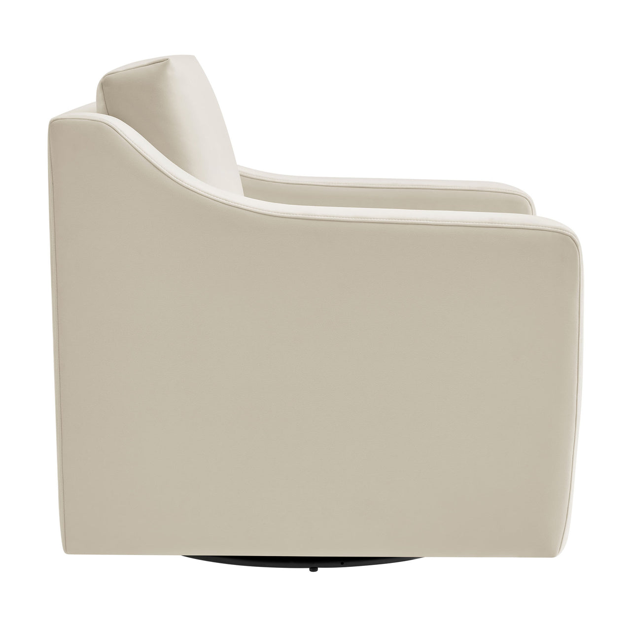 Lioness Upholstered Velvet Armchair, Chalk