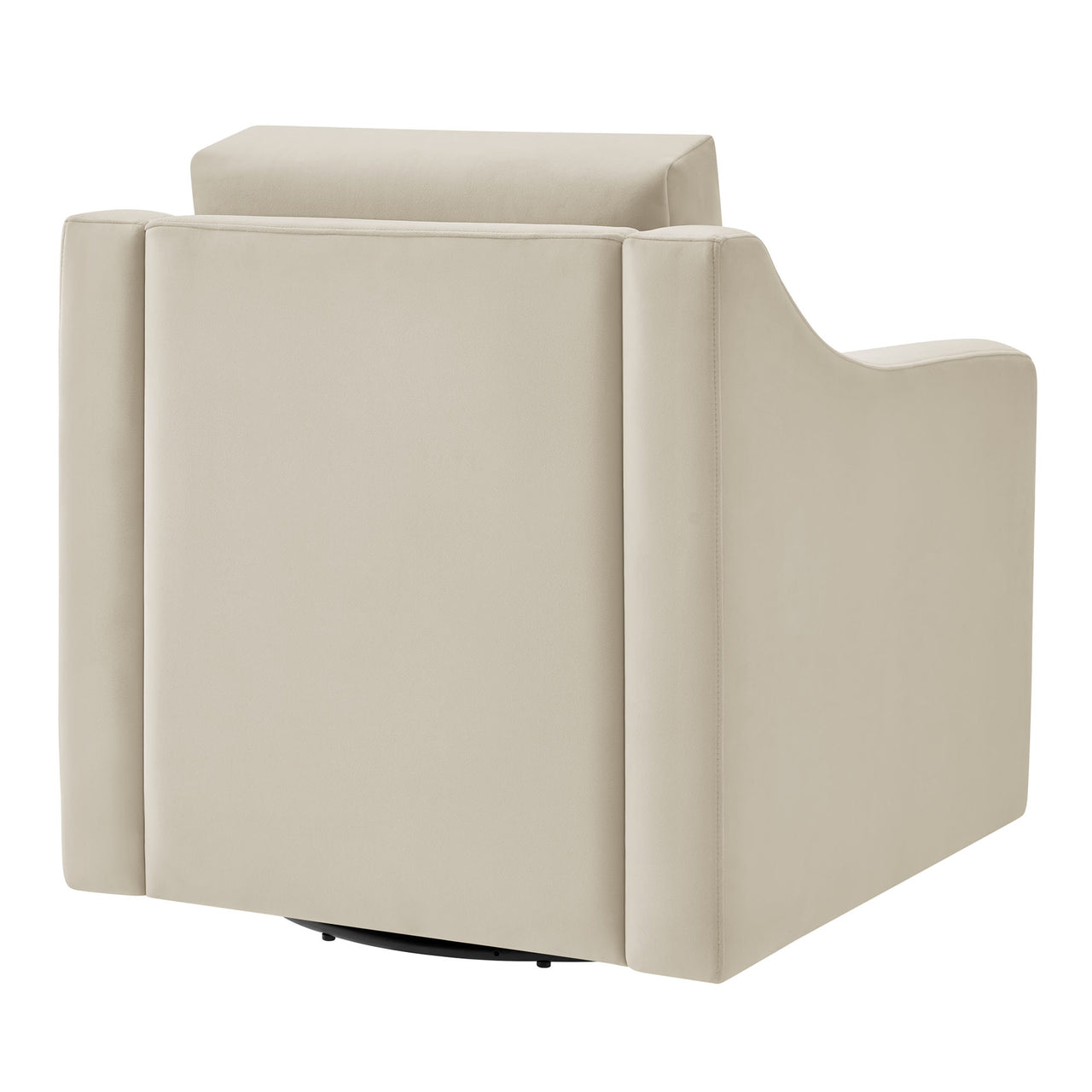 Lioness Upholstered Velvet Armchair, Chalk