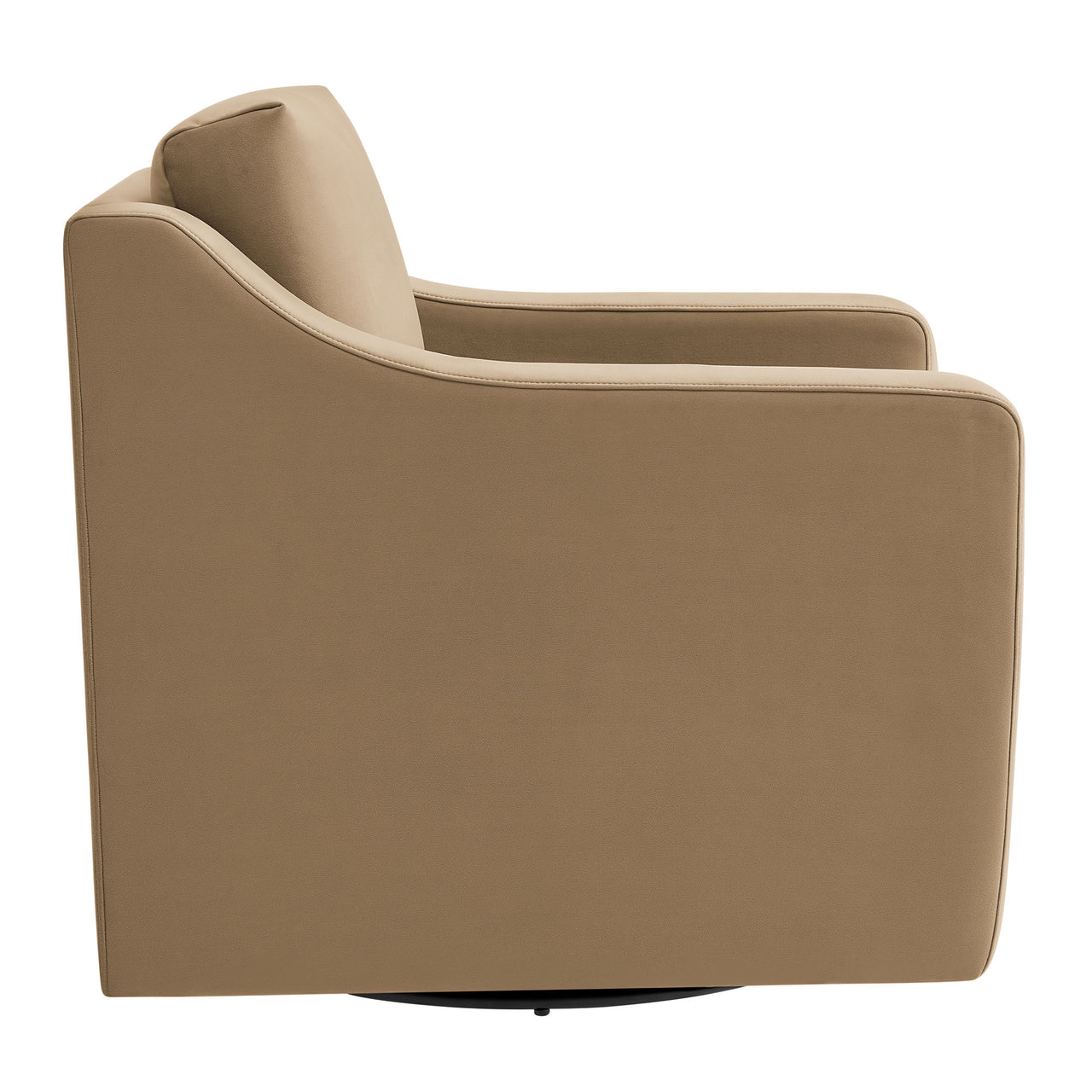 Lioness Upholstered Velvet Armchair, Taupe