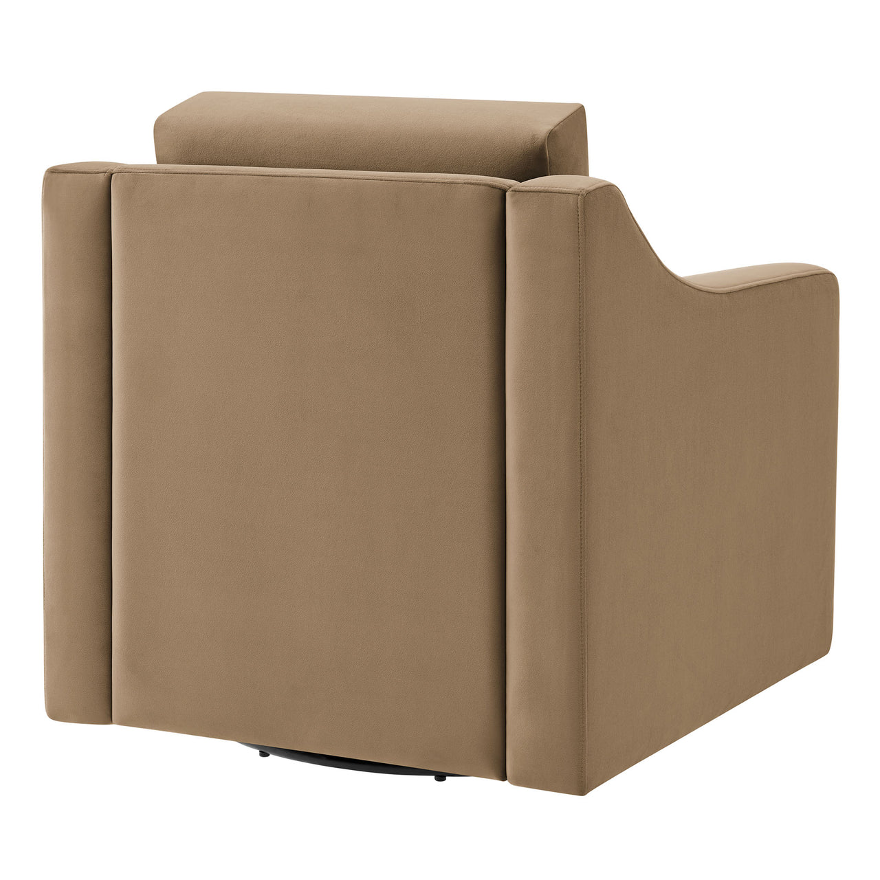 Lioness Upholstered Velvet Armchair, Taupe