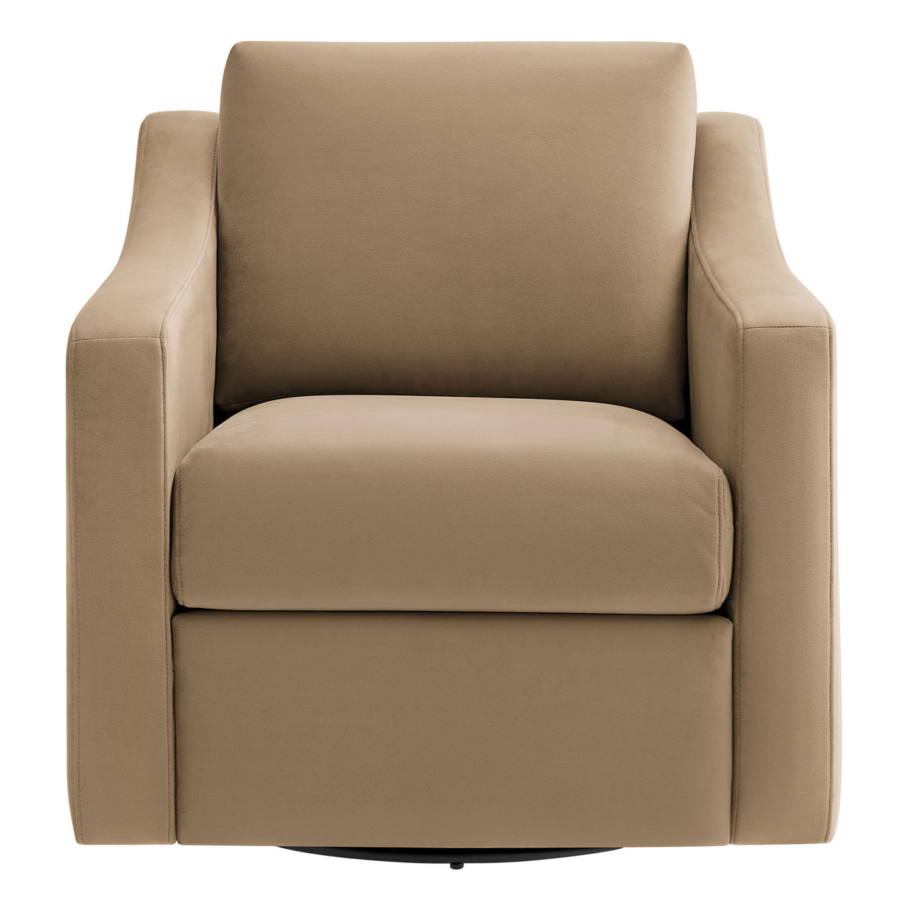 Lioness Upholstered Velvet Armchair, Taupe