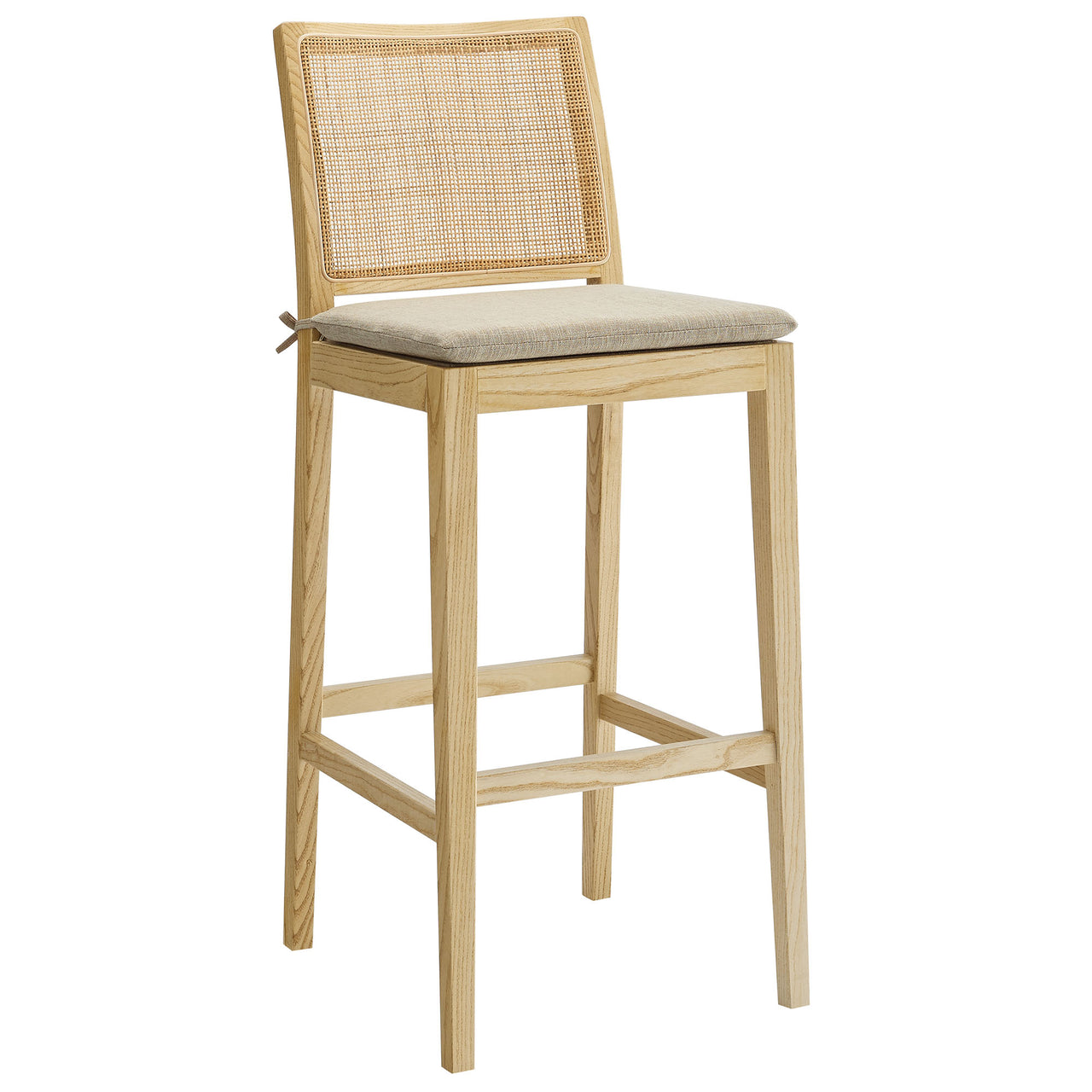 Chespike Bar Stool, Natural Wood
