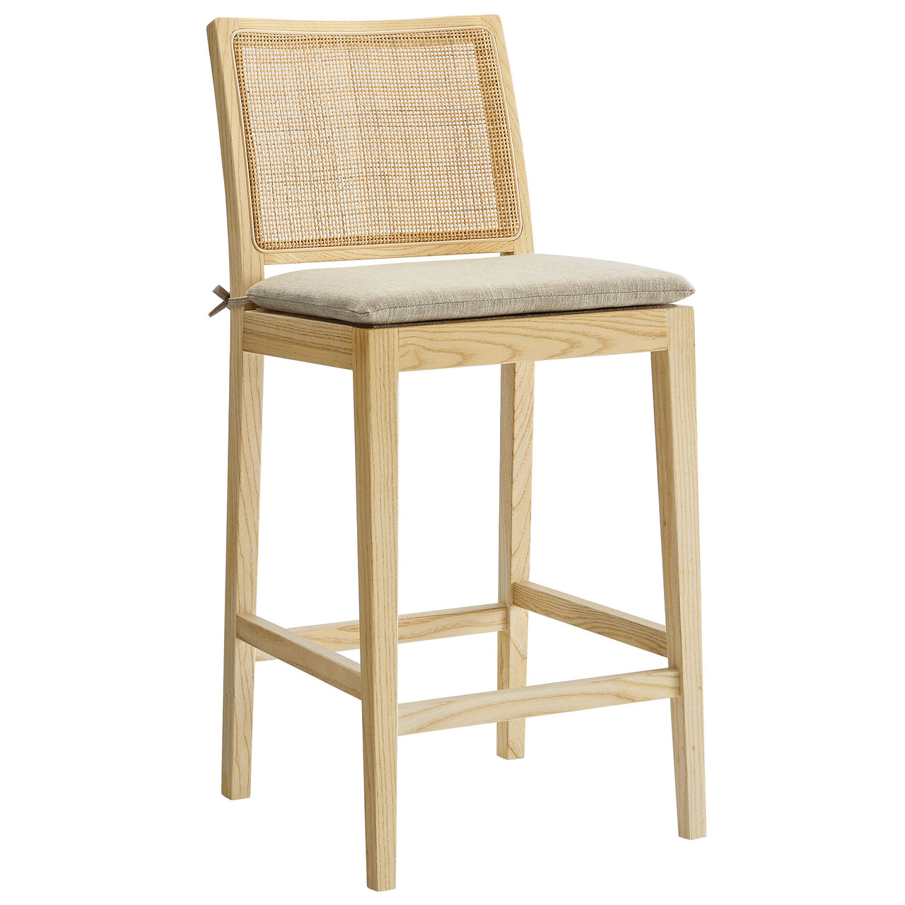 Chespike Counter Stool, Natural Wood