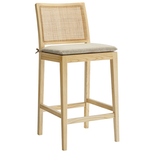 Chespike Counter Stool, Natural Wood