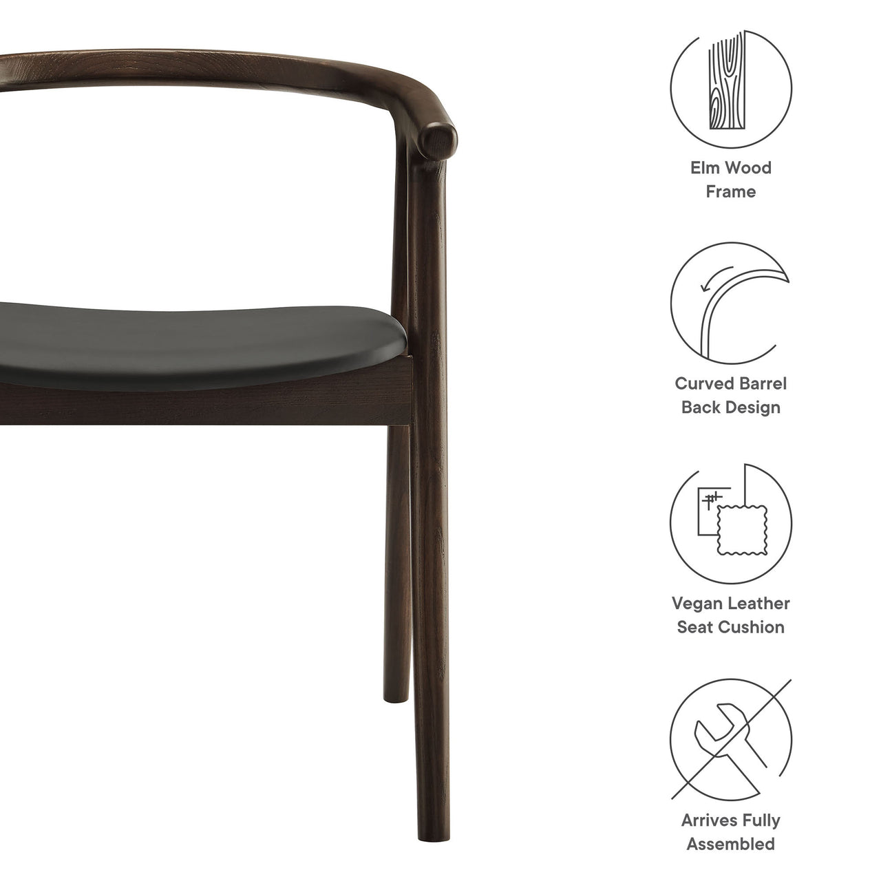 Thandrel Dining Chair, Black