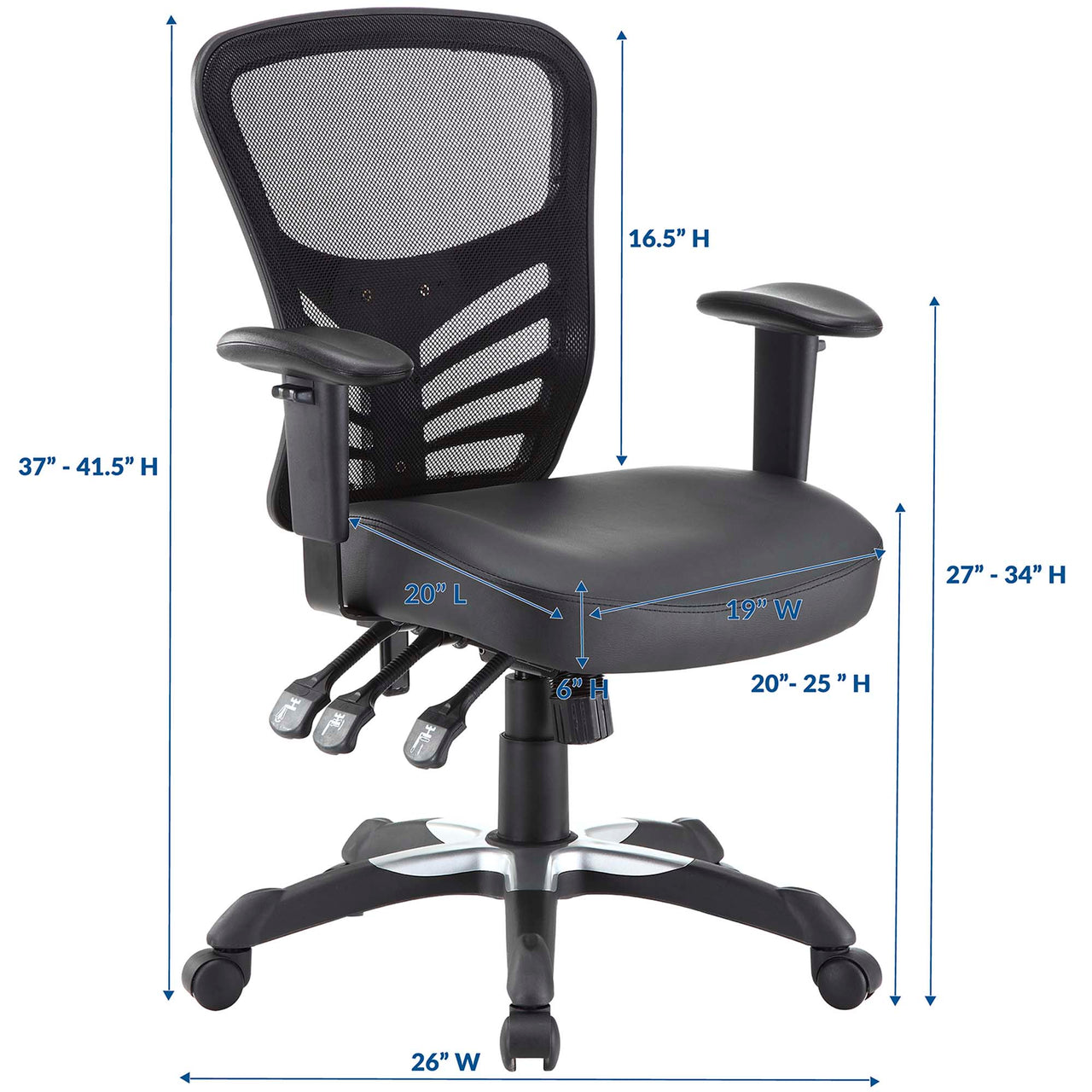 Montra Eco-Leather Office Chair, Black