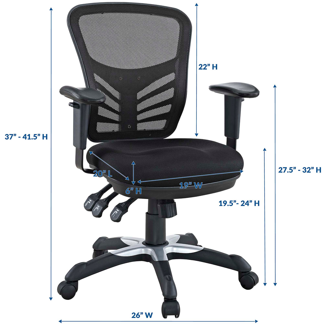 Montra Breathable Office Chair, Black