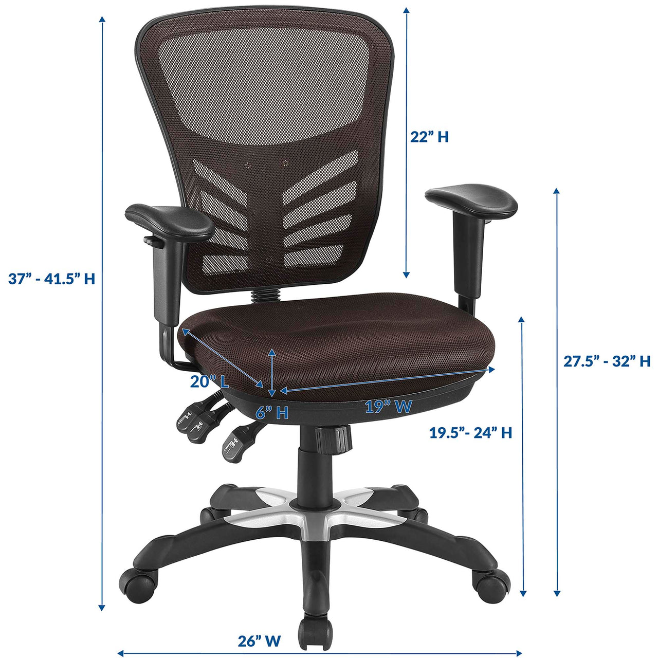 Montra Breathable Office Chair, Brown
