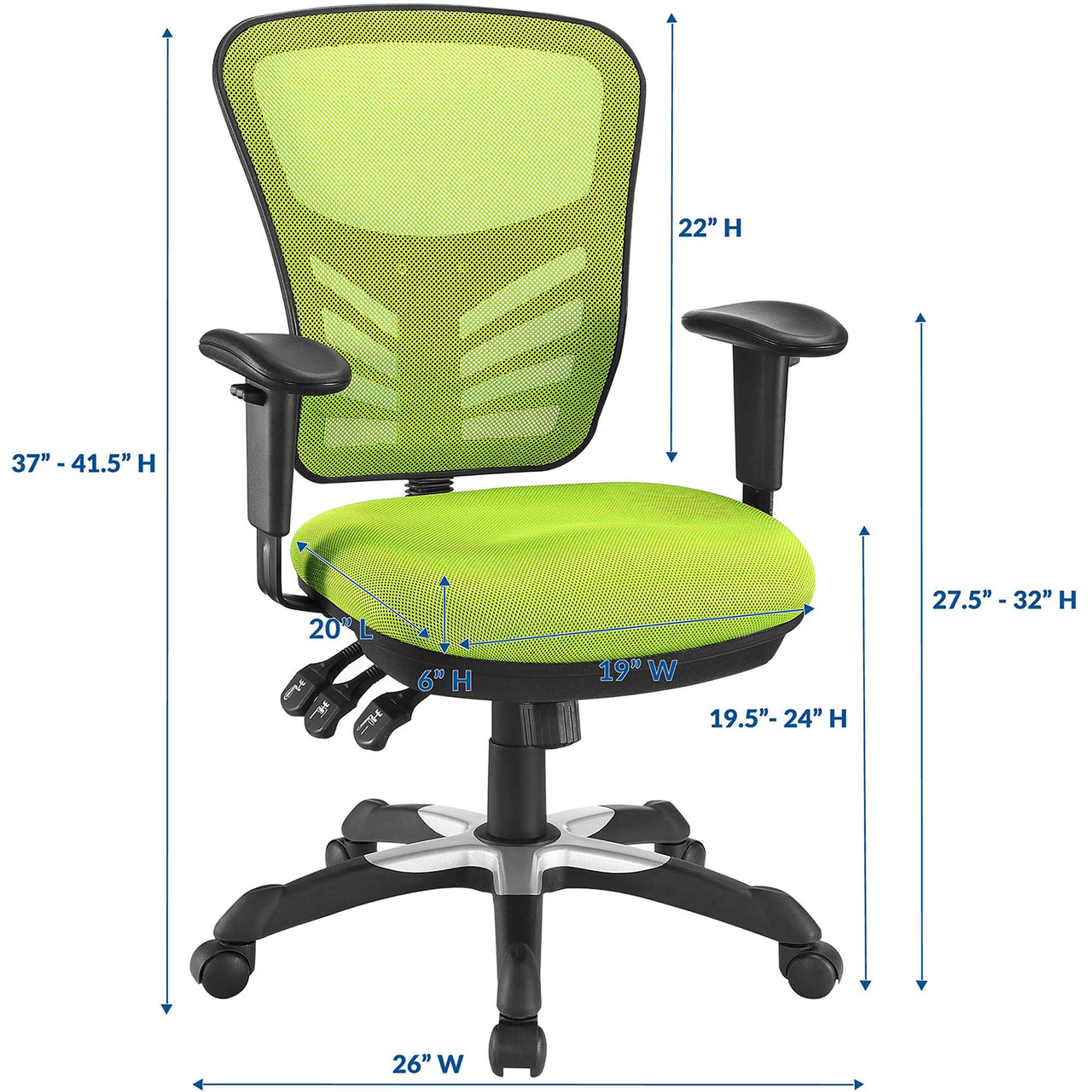 Montra Breathable Office Chair, Green