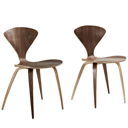 Whirpool Dining Chair Set of 2, Dark Walnut
