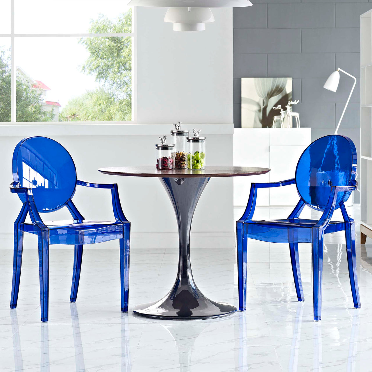 Elysian Indoor | Outdoor Dining Armchairs Set of 2, Blue