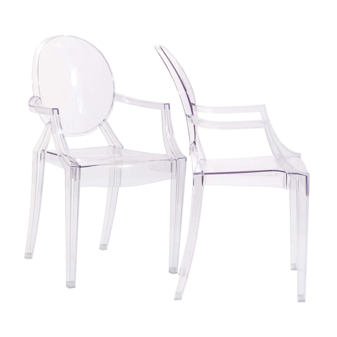 Elysian Indoor | Outdoor Dining Armchairs Set of 2, Clear