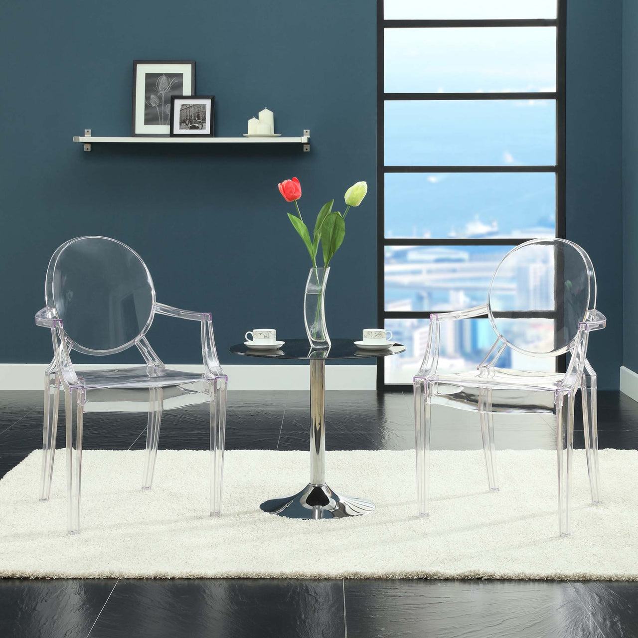 Elysian Indoor | Outdoor Dining Armchairs Set of 2, Clear