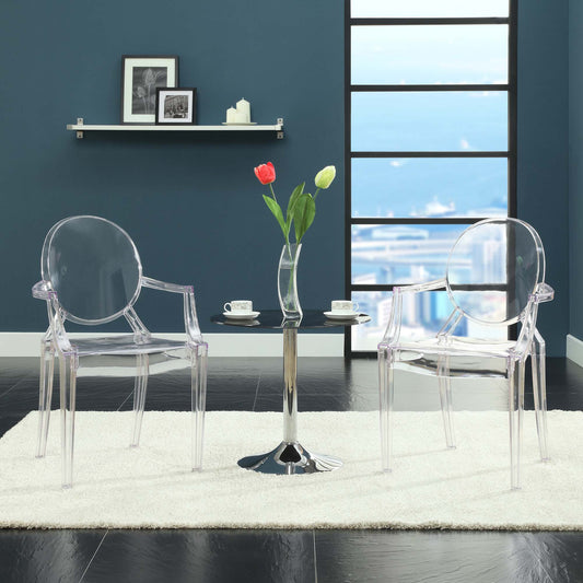 Elysian Indoor | Outdoor Dining Armchairs Set of 2, Clear