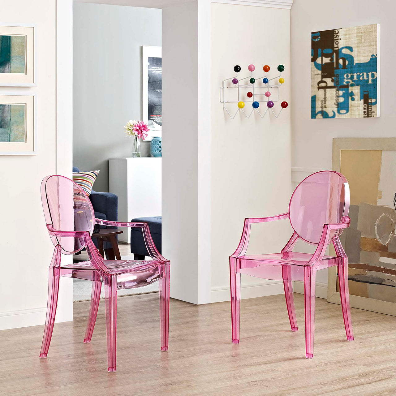 Elysian Indoor | Outdoor Dining Armchairs Set of 2, Pink