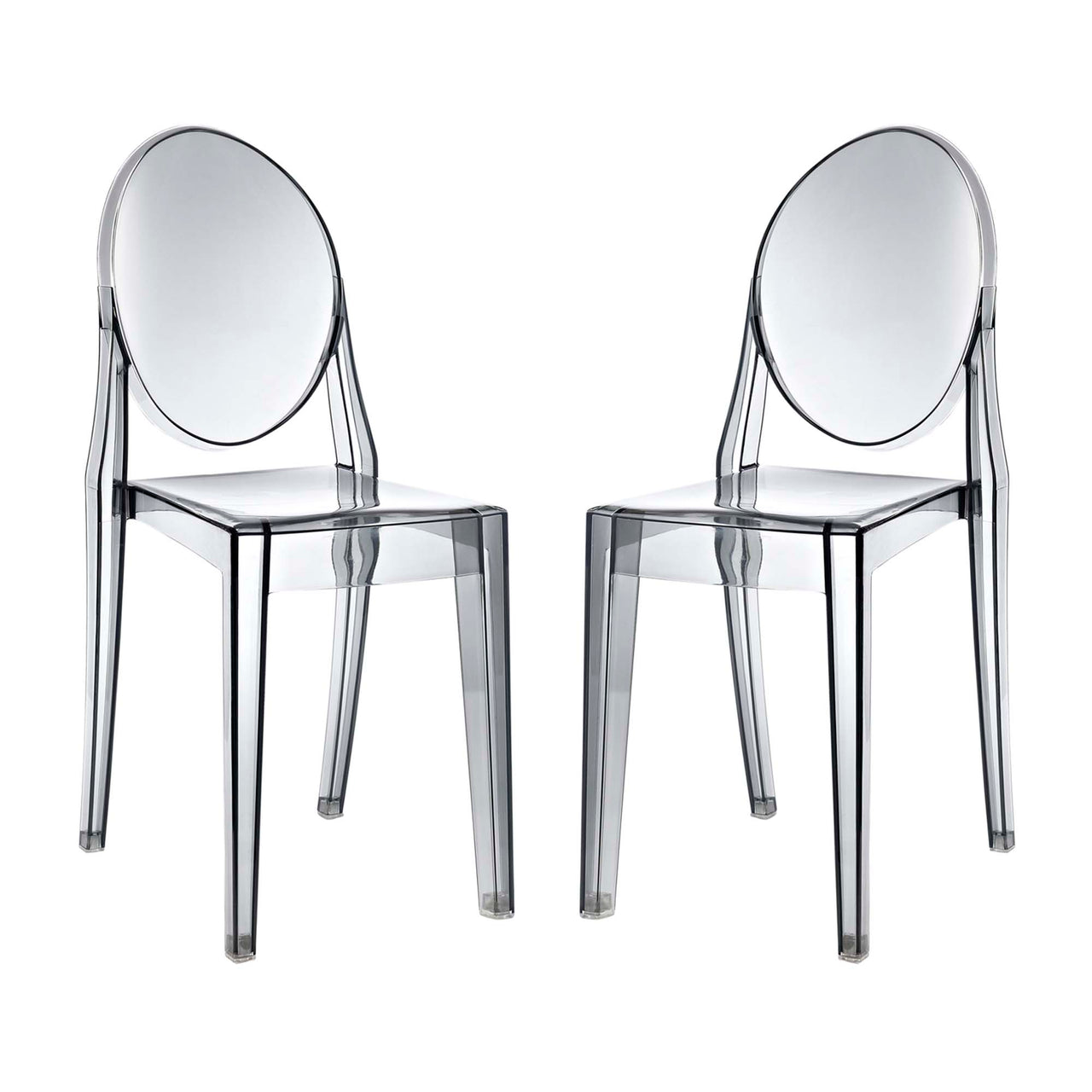 Elysian Indoor | Outdoor Dining Chair Set of 2, Smoke