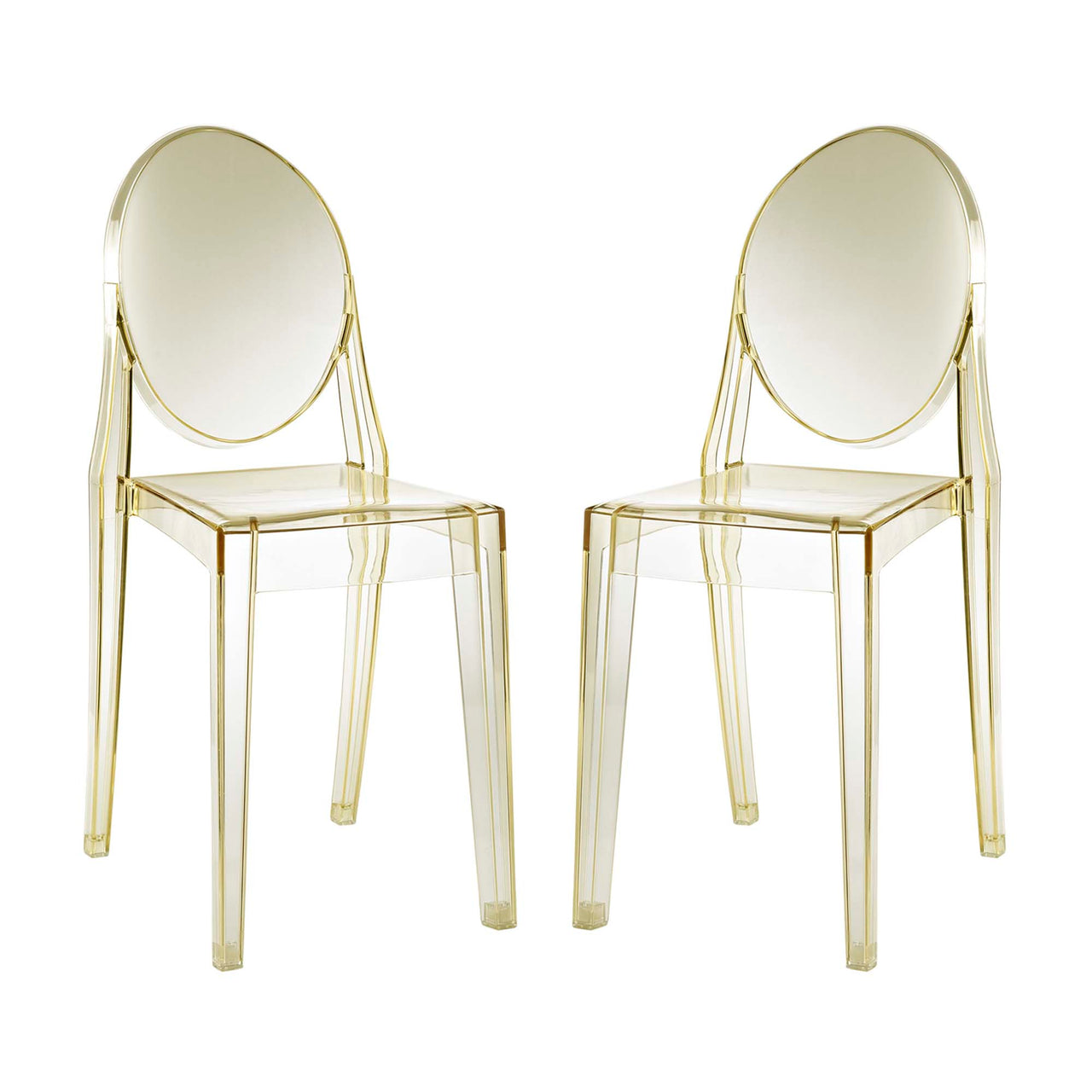Elysian Indoor | Outdoor Dining Chair Set of 2, Yellow