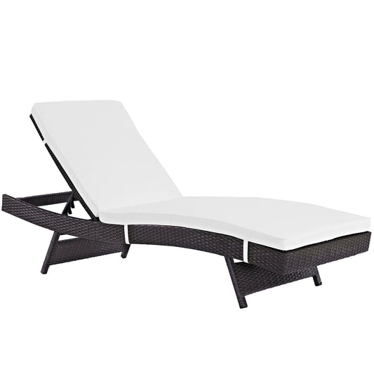 Oasis Alfresco Chaise, Espresso & White