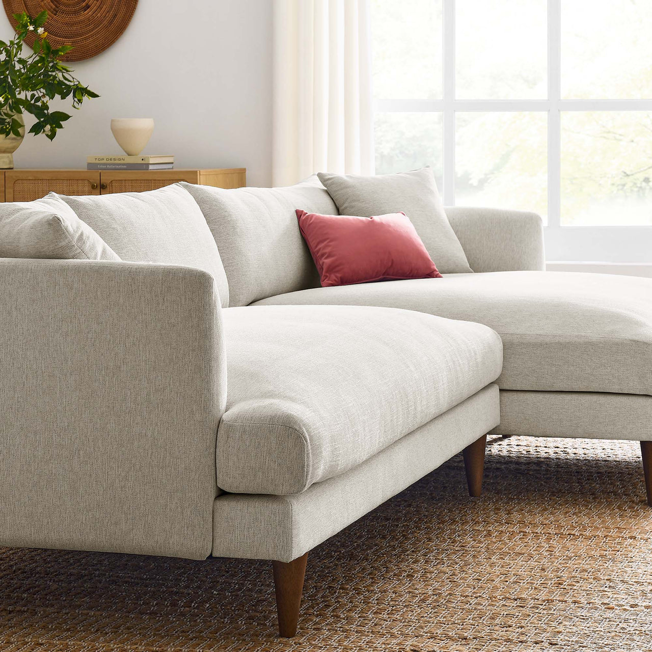 Noema Right-Facing Cloudblend Sectional, Ivory