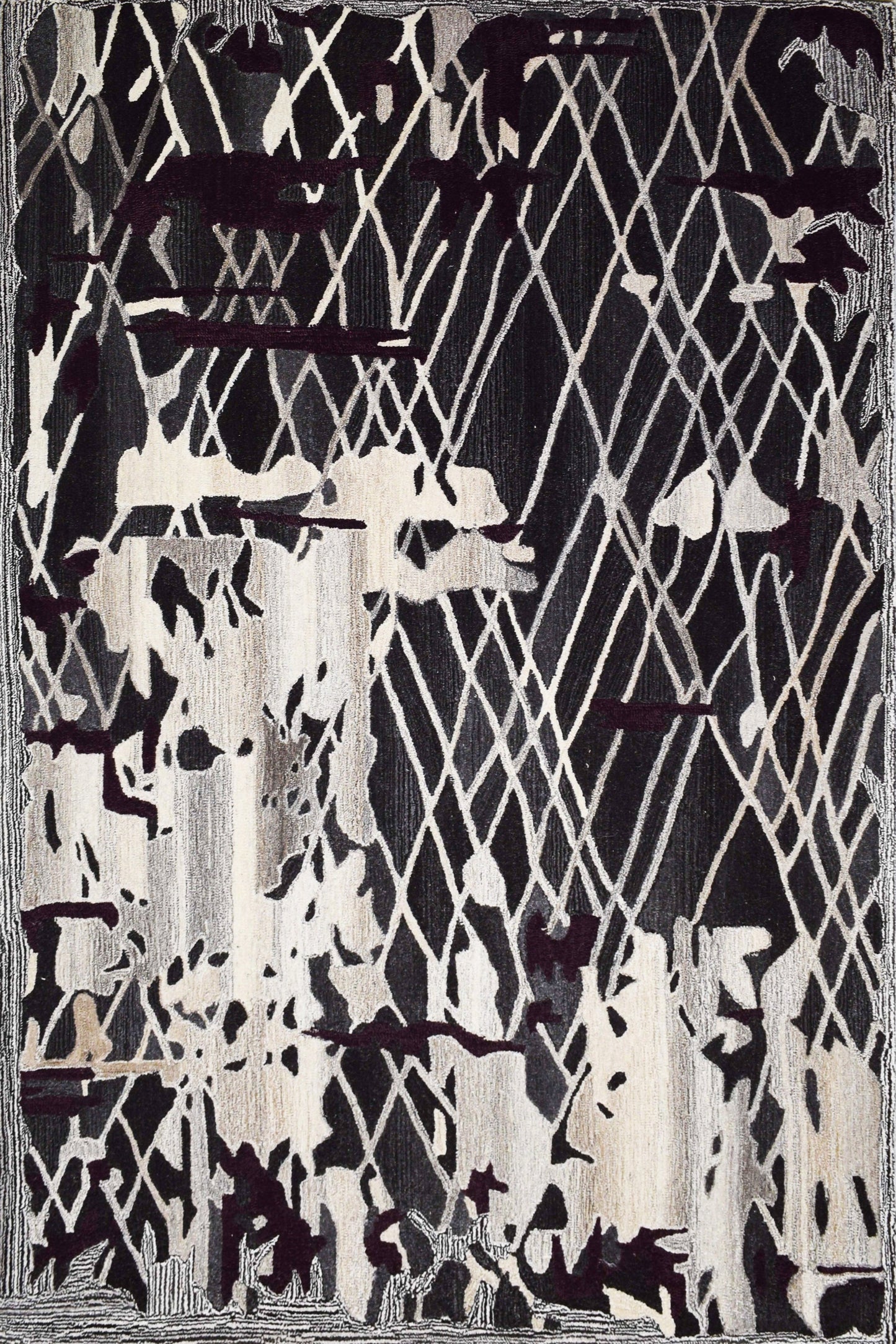 Finite Mosaics, Plaza Perspectives Area Rug, Purple & Ivory
